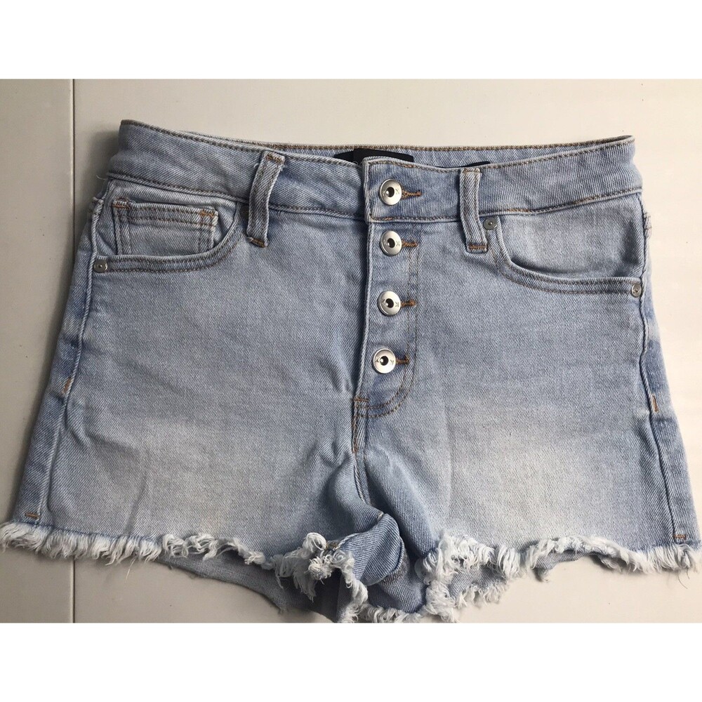 Kendall + Kylie The Hipster Shorts Denim Light Wash Juniors 7 /28 Blue